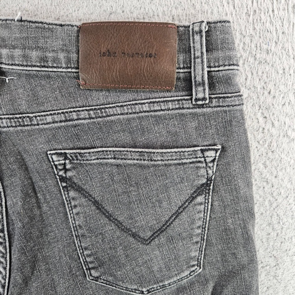 John Varvatos JV703 Skinny Jeans Gray Washed Denim Mens Size 31 x 30